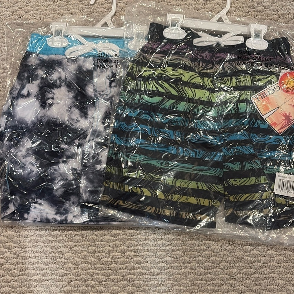 Blue Shark Print Kids Shorts